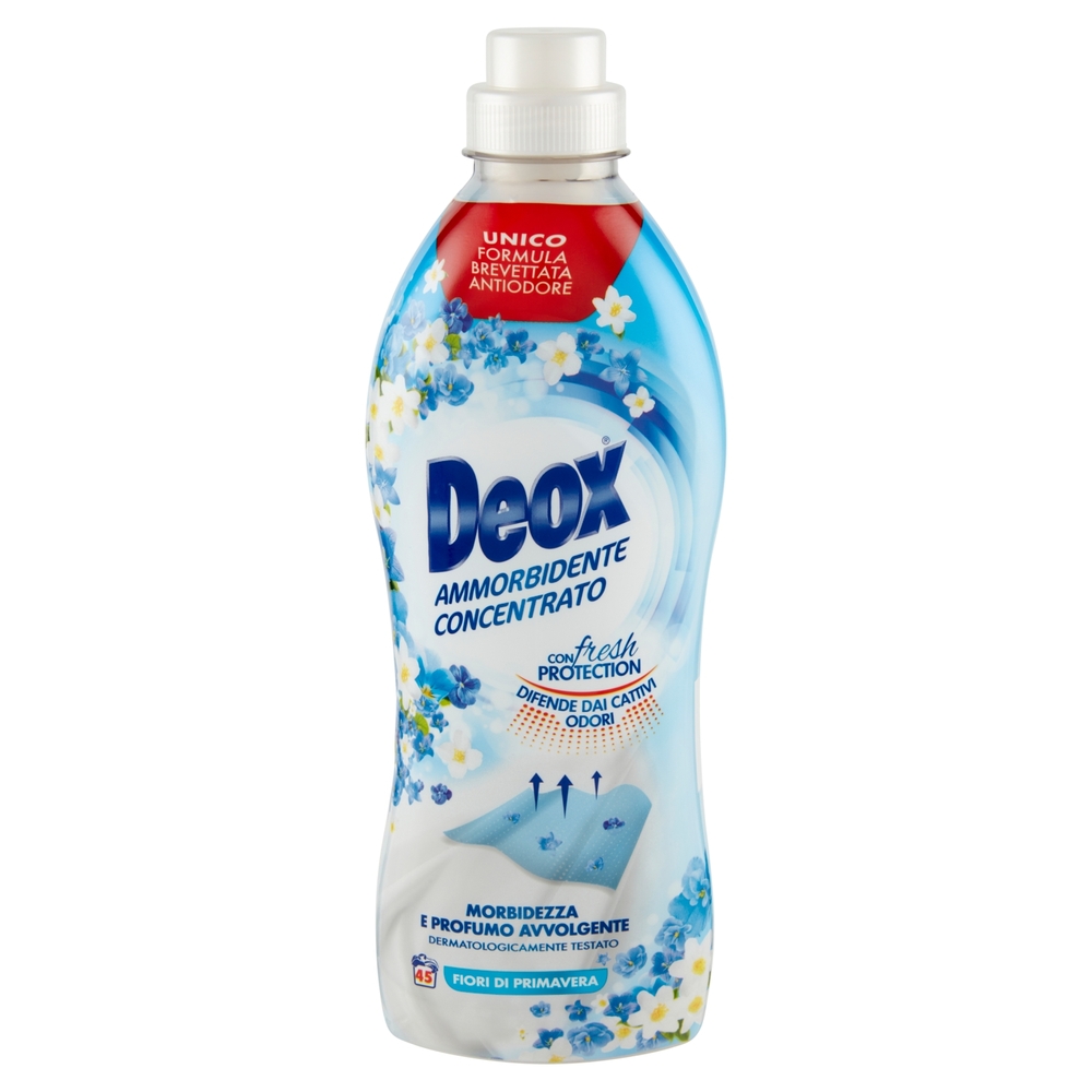 Deox, Ammorbidente Concentrato Lavatrice, Fiori di Primavera, 45 Lavaggi, 900 ml